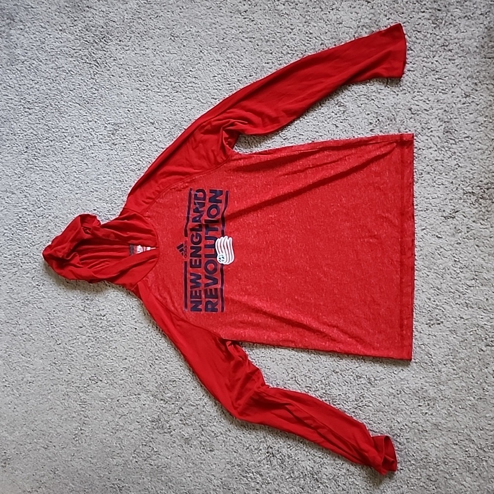 New England Revolution Adidas Long Sleeve Shirt with hood